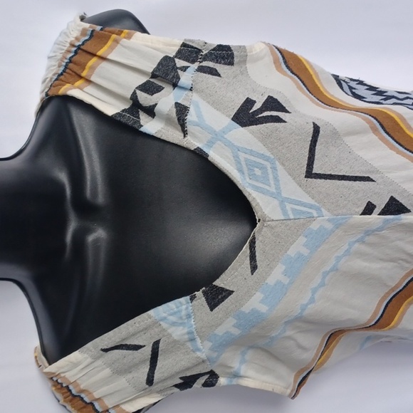 Sophia Made in Italy Chic Blue, Brown & White Midi Dress, Fits 2-8, Stretchy - Picture 6 of 9